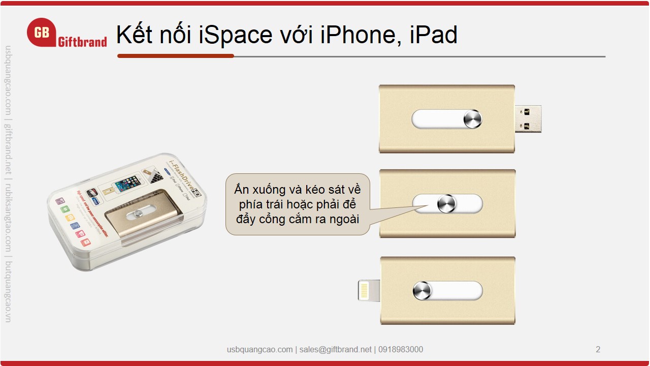 Hướng dẫn sử dụng USB dành cho iphone